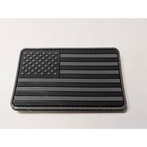 New Tactical American Flag PVC Hook Loop Patch Black Gray‎ Hats Uniforms Vests